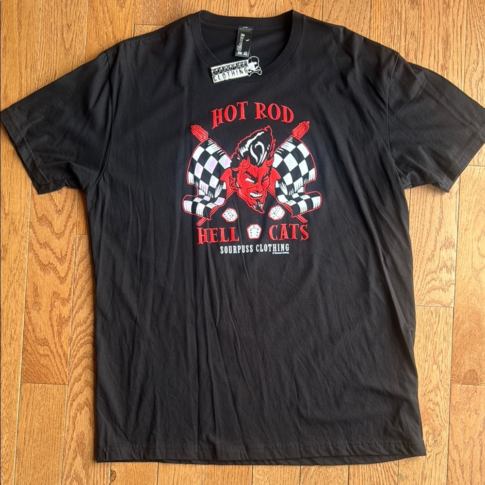 Sourpuss Hot Rod Hell Cats Tee